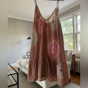 9Seed short summer dress in muted pink tie dye (one size)